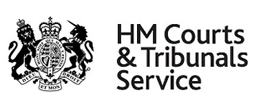 A black and white image of the hm council & tribe services logo.